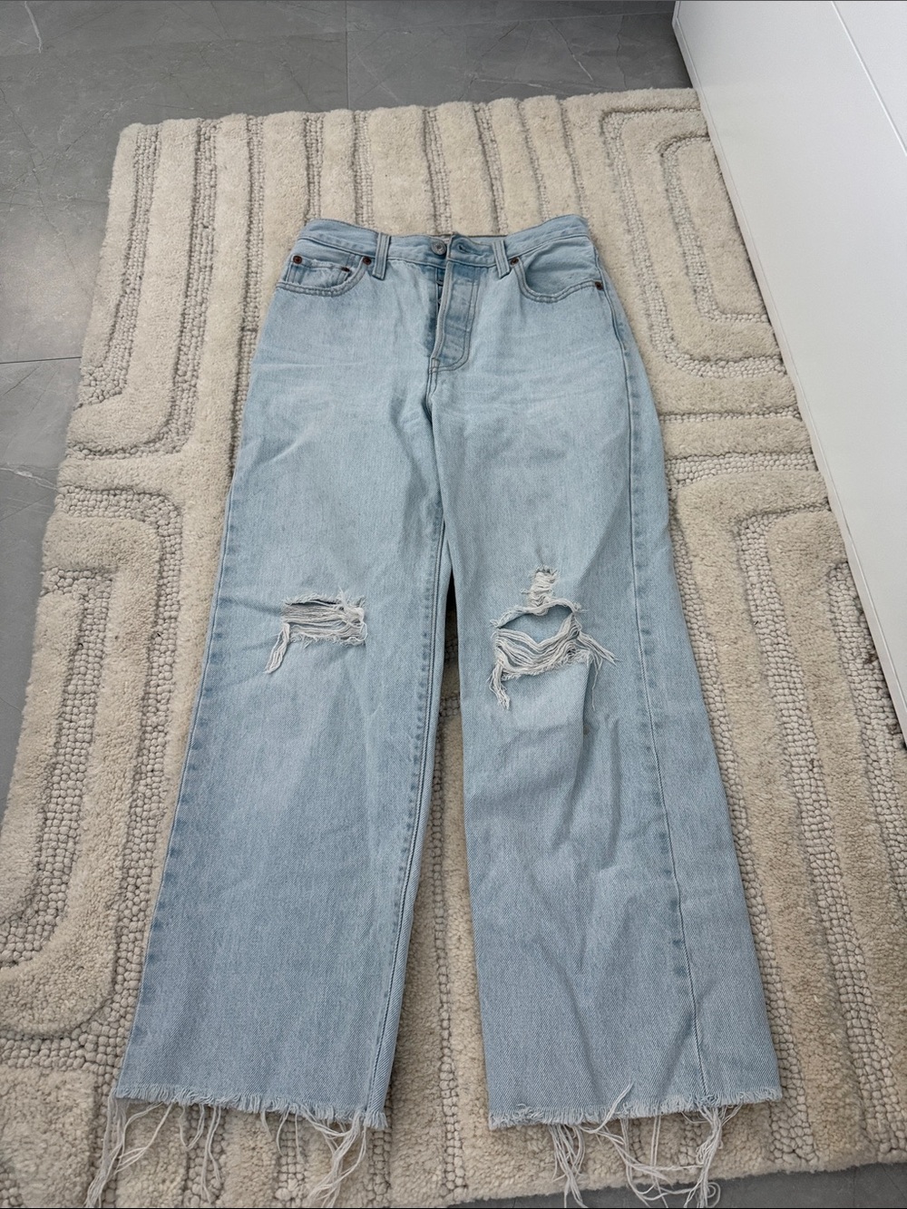 Levi’s Ribcage Light Blue ankle Jeans